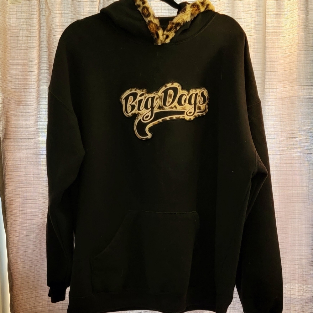 EUC Big Dogs Black Hoodie Sz XL